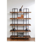 Rustic Distressed Etagere Bookcase 49x75x15 Inches